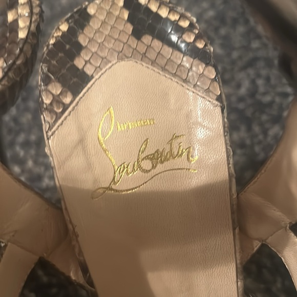 Christian Louboutin, size 37, snakeskin sandals - Picture 3 of 7